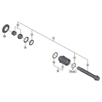 EJE COMPLETO XTR P/CUBO FH-M9010