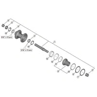 EJE COMPLETO CUBO FH-M8110 142MM