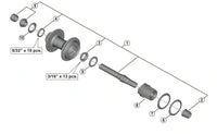 SHIMANO EJE COMPLETO P/CUBO FH-MT510 142MM