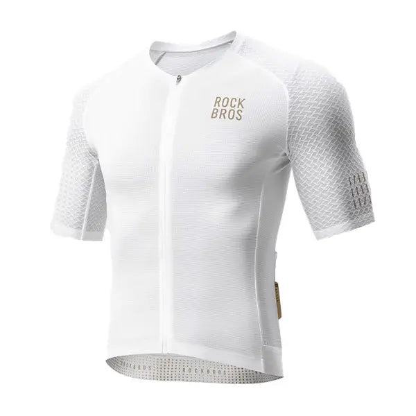 Jersey Rockbros Blanco letras doradas