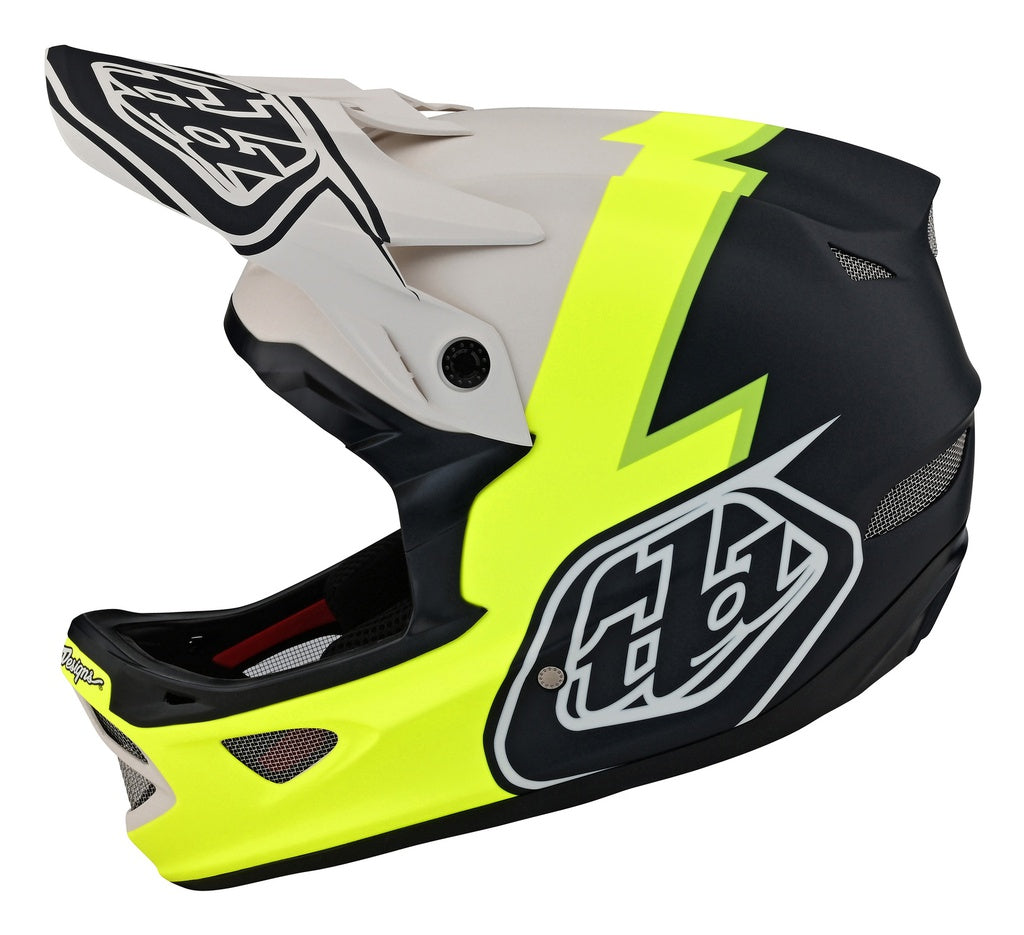 Casco Fullface Troy Lee Designs D3 Volt Flo Yellow talla L