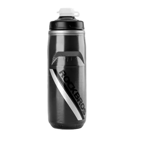 Ánfora Rockbros insulada Transparente negro linea plata 620ml