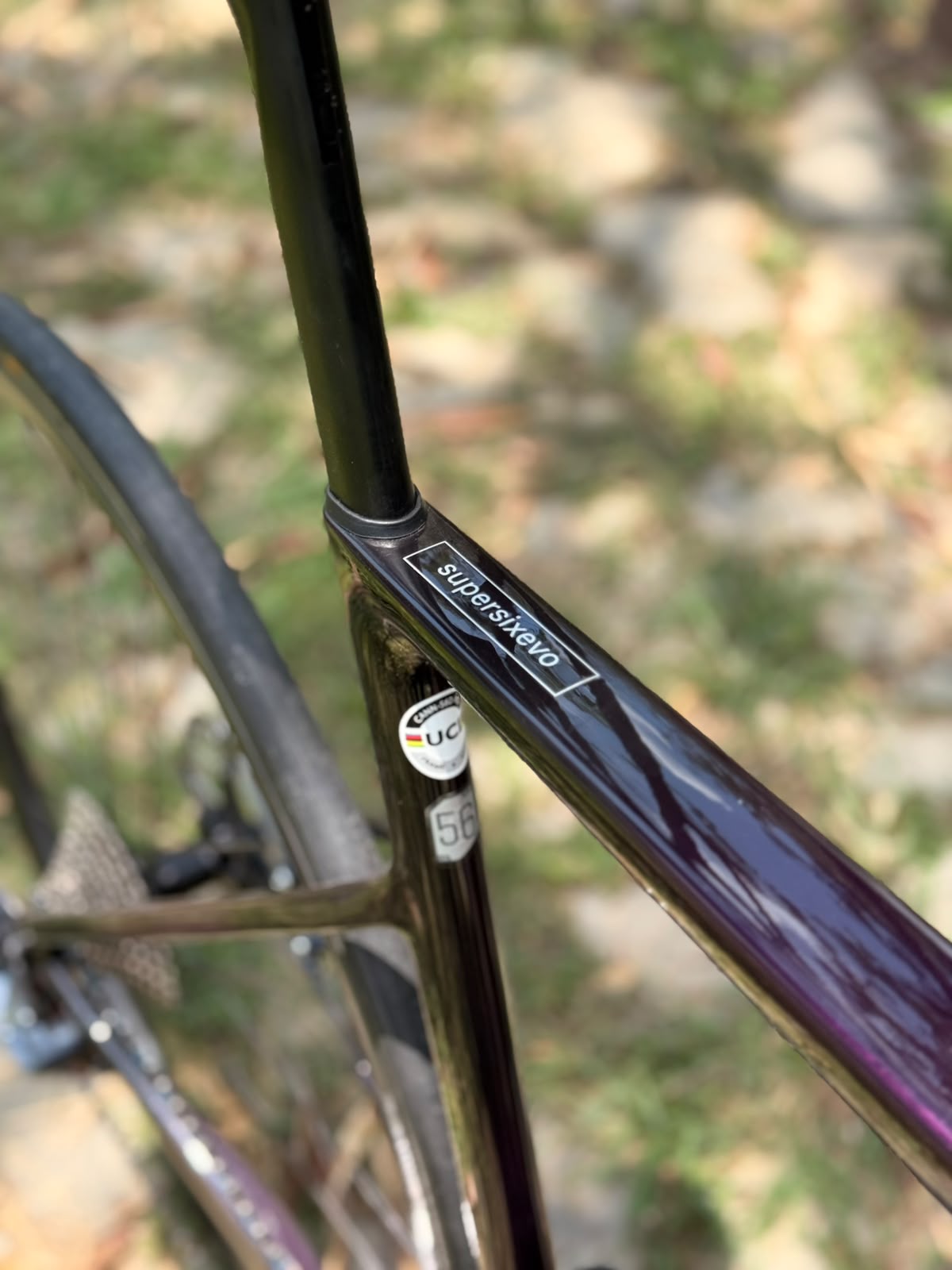 Bicicleta Cannondale Ruta SuperSix EVO Talla 56 ULTEGRA R8000 Carbon 700" Morado Oscuro Medio uso