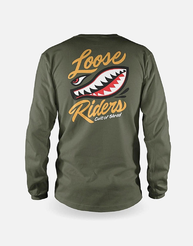JERSEY MANGA LARGA LOOSE RIDERS AIRSHARK OLIVE