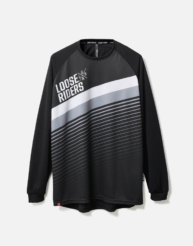 JERSEY MANGA LARGA LOOSE RIDERS SLANT BLACK