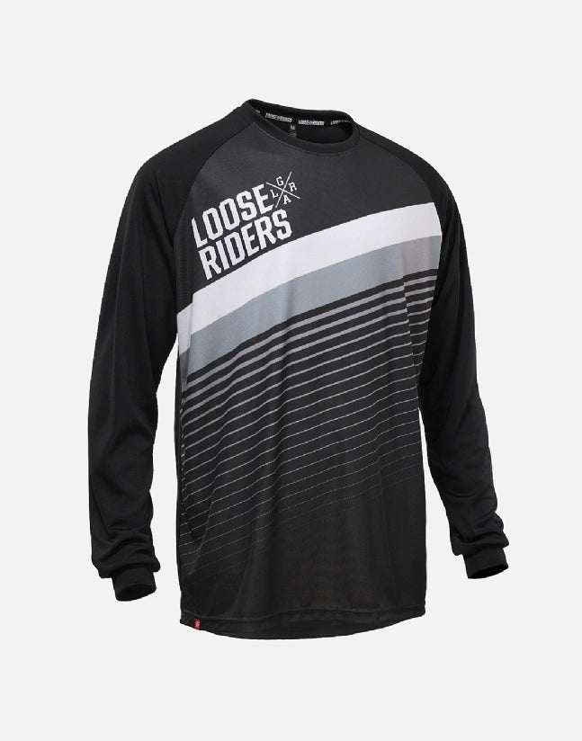 JERSEY MANGA LARGA LOOSE RIDERS SLANT BLACK