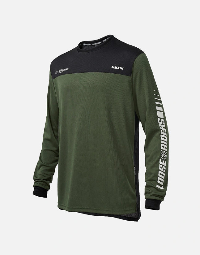 JERSEY MANGA LARGA LOOSE RIDERS SENDER OLIVE