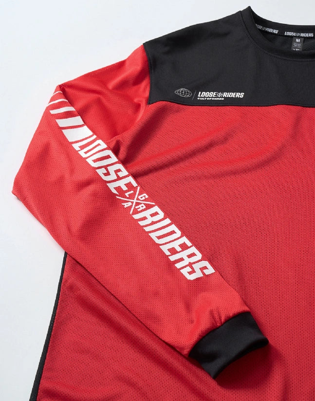 JERSEY MANGA LARGA LOOSE RIDERS SENDER RED