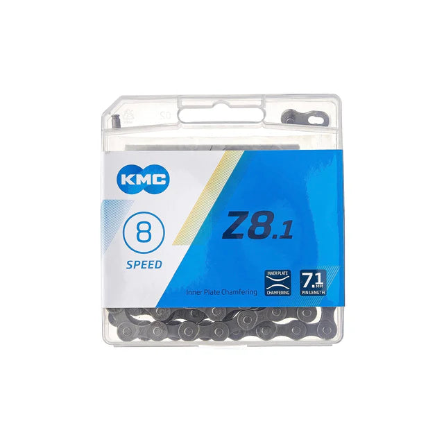 CADENA KMC Z8.1 (6, 7, 8 VELOCIDADES) 116L GRIS