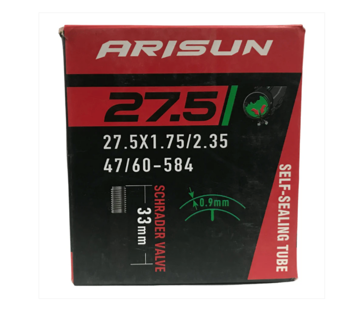 CAMARA MTB ARISUN 27.5X1.75.2.35 VALVULA Schrader (Americana) AUTOSELLABLE SHIMANO