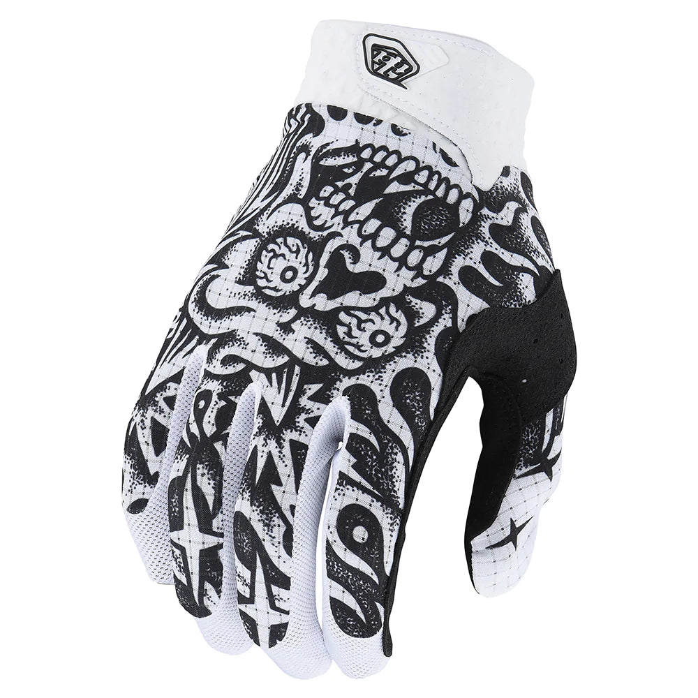 TROY LEE DESIGNS AIR GLOVE SKULL DEMON WHITE / BLACK