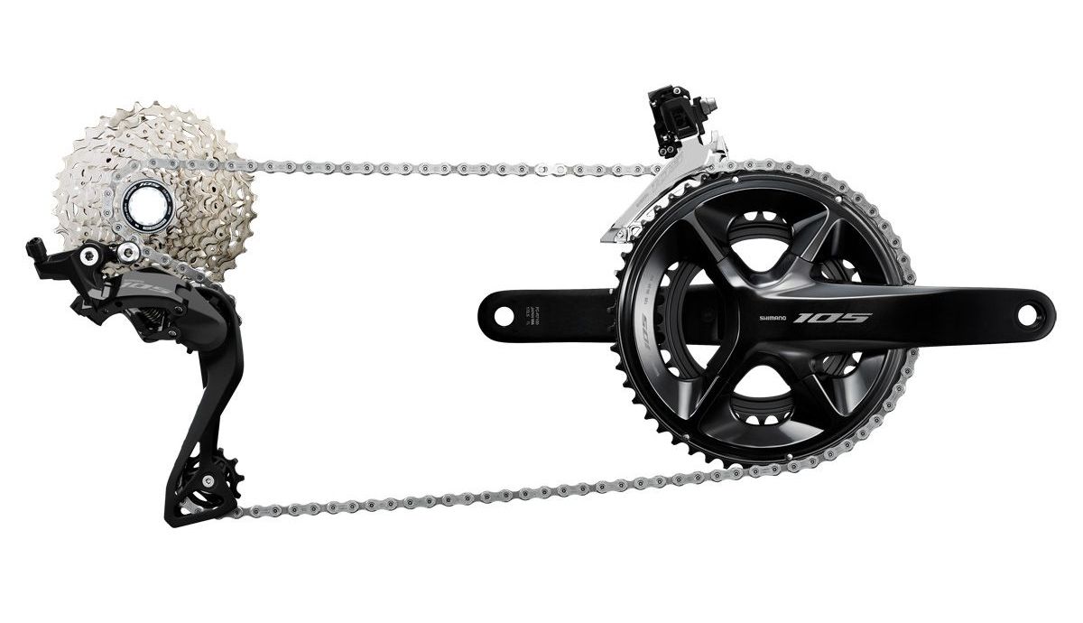 TRANSMISION RUTA COMPLETA SHIMANO 105 MECANICA 2X12