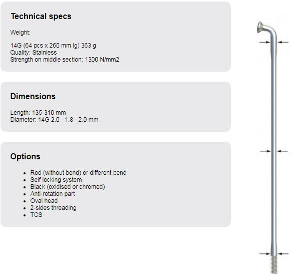 RAYO SAPIM RACE "J" NEGRO 2,0-1,8-2,0X284MM