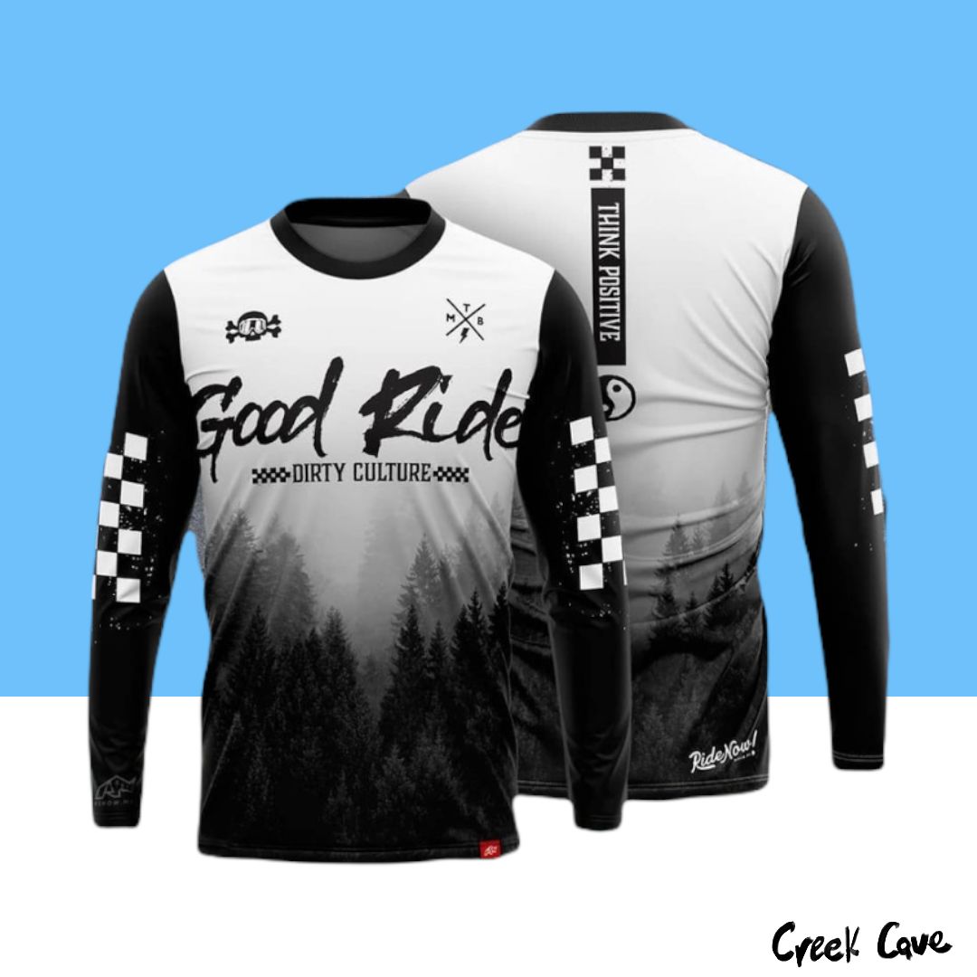 JERSEY MTB RINOW BOSQUES BLANCO/NEGRO