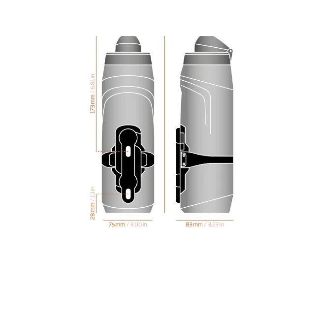 ÁNFORA FIDLOCK TWIST 800 ML + BASE PARA BICICLETA TRANSPARENTE NEGRO