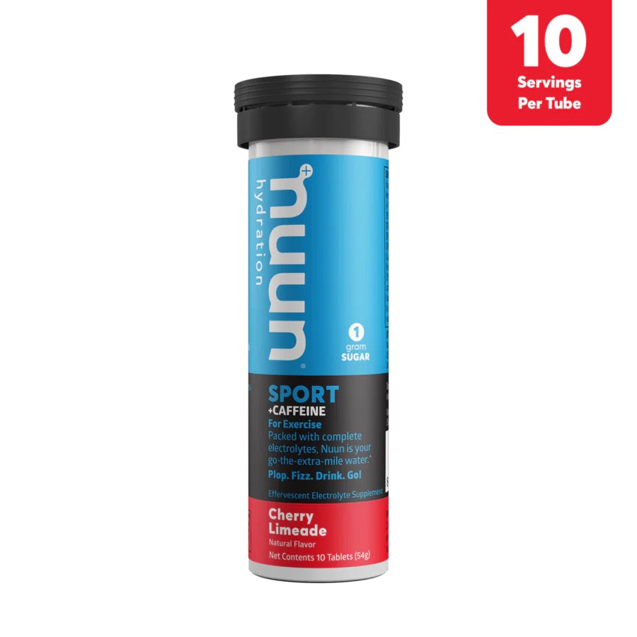 NUUN CHERRY LIMEADE CAFFEINE TUBO CON 10 TABLETAS