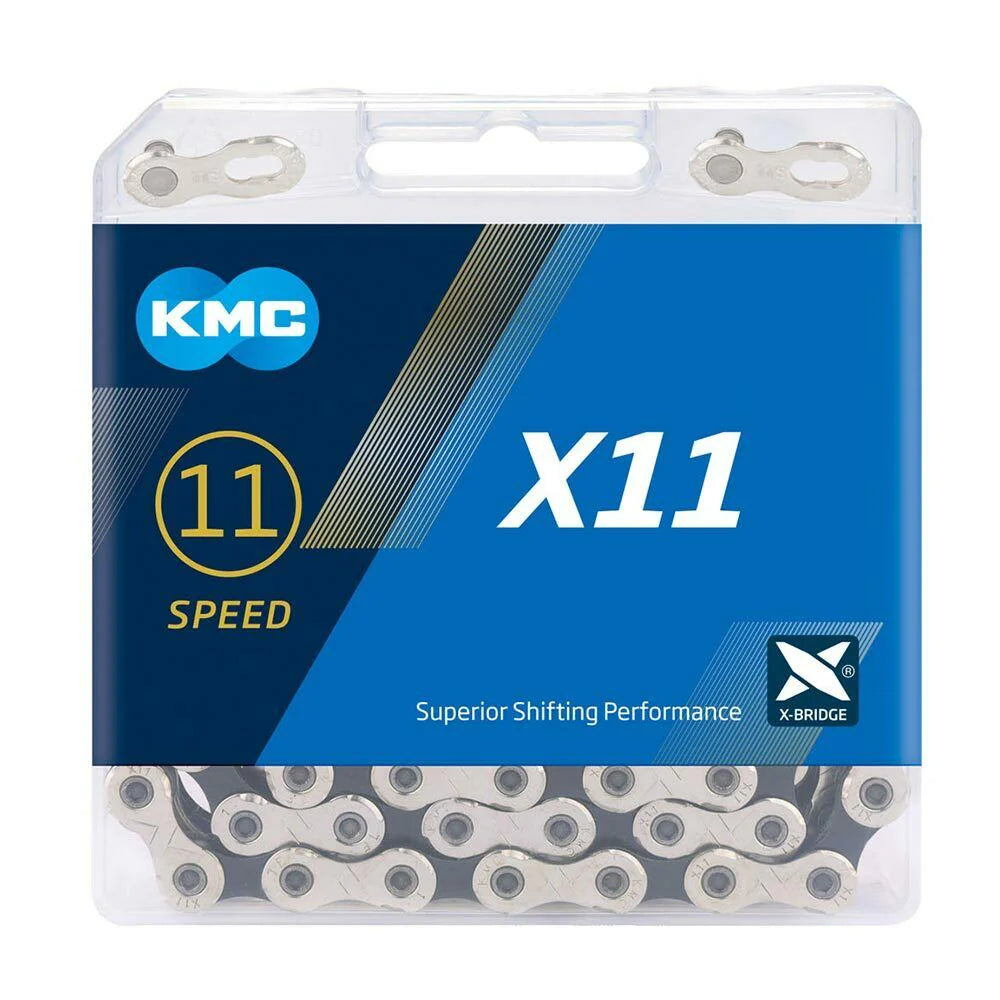 Cadena KMC 11v X11 Plata/Negro 118E