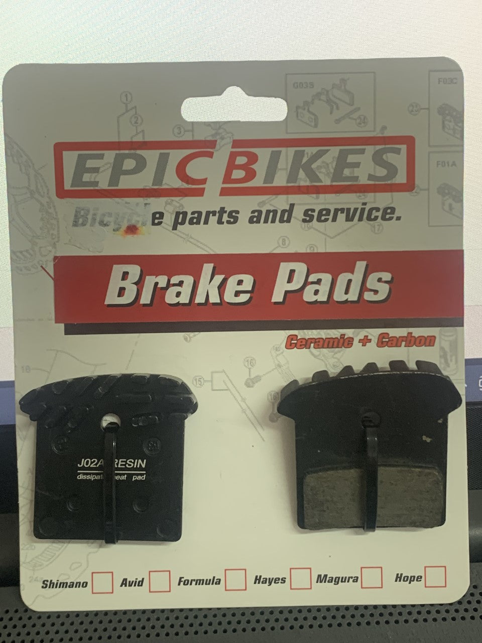 BALATAS EPIC BIKES NEGRO