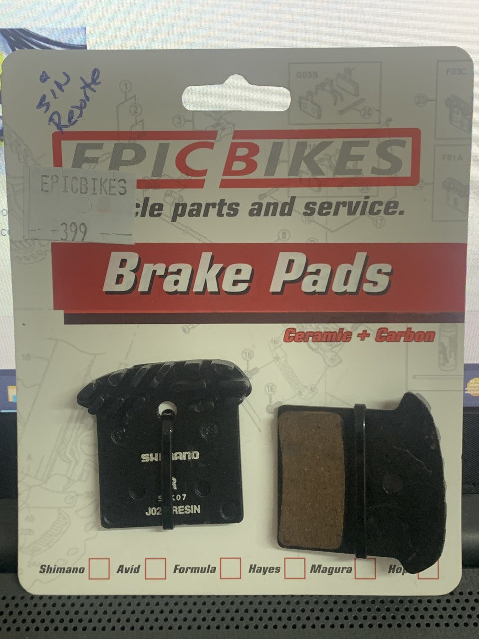 BALATAS EPIC BIKES NEGRO