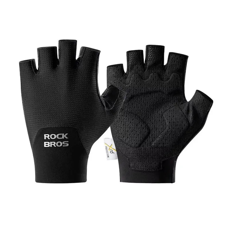 Guantes Negros Rockbros Dedos cortos