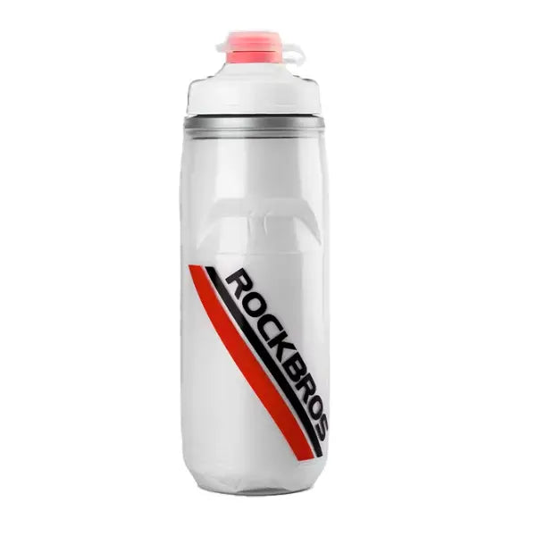 Anfora Rockbros insulada Transparente blanco linea roja