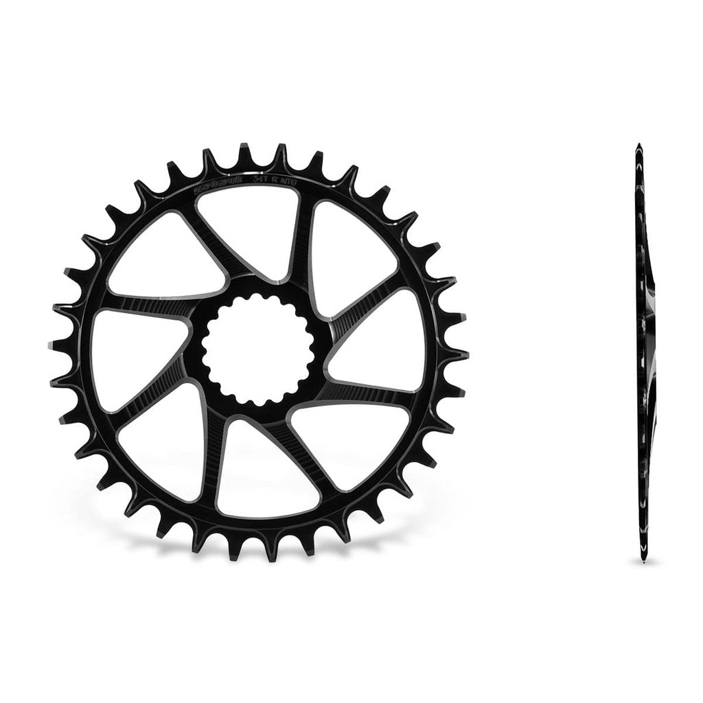 Plato GARBARUK DM MTB Chainring for Cannondale Oval BOOST 34T, Negro