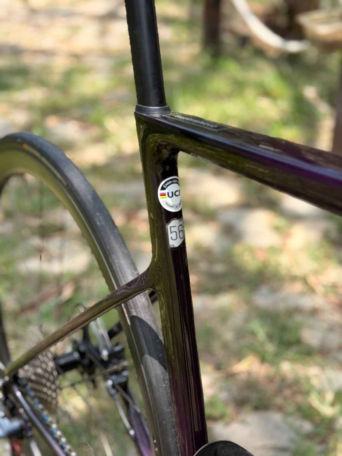 Bicicleta Cannondale Ruta SuperSix EVO Talla 56 ULTEGRA R8000 Carbon 700" Morado Oscuro Medio uso