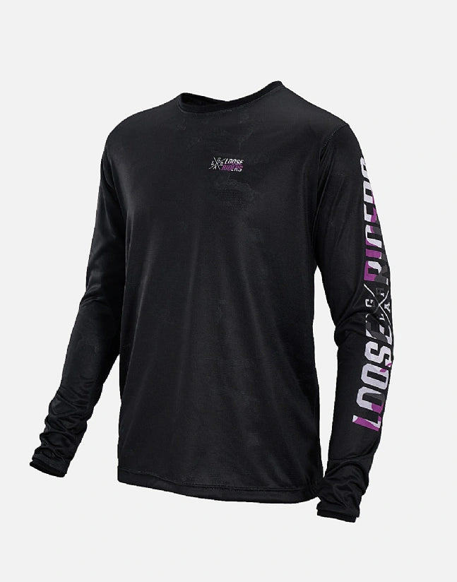 Jersey Manga Larga Loose Riders Purple Camo Black