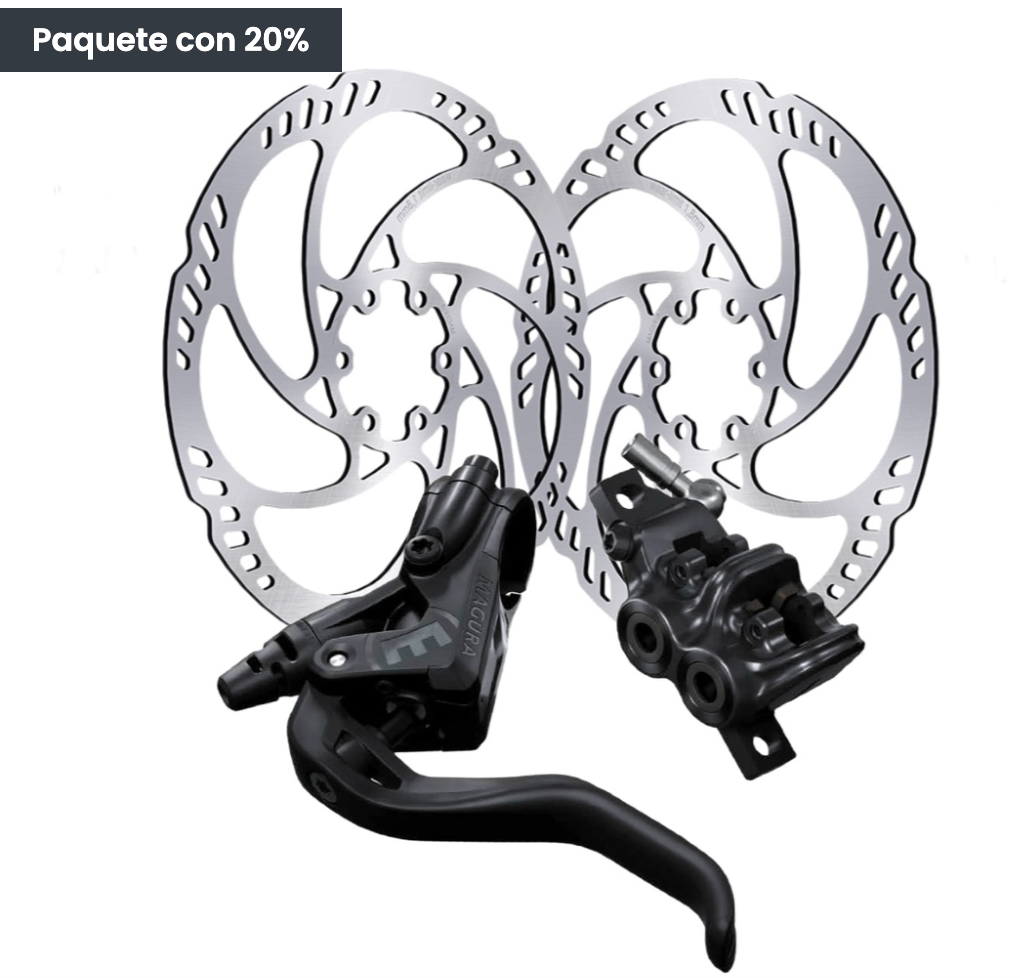 Kit de Frenos Magura MT30 4 Pistones Promocion Rotores Gratis 203mm