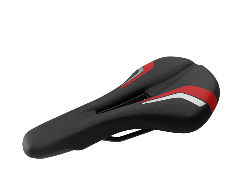 Asiento SELLE ROYAL MTB VAIA RVS 273x152mm Negro con lineas Plata/Rojo sin Broche 8