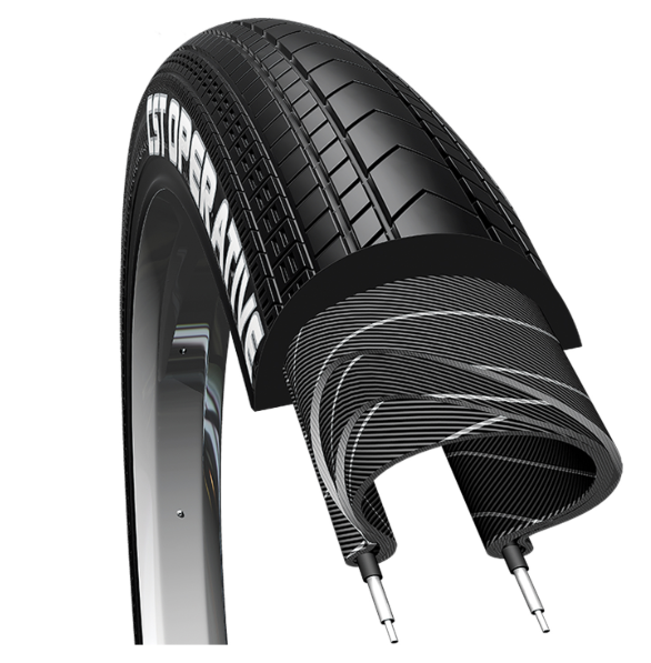 Llanta CST 20X2.40 (64-406) BMX OPERATIVE Negra 60TPI C1809